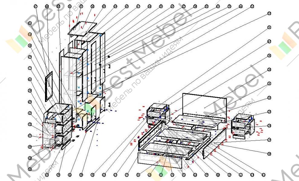 Схема сборки комода ронда