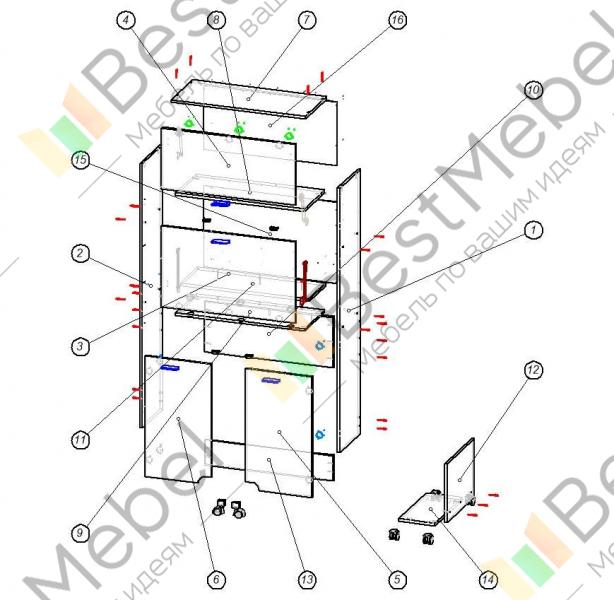 Компьютерный стол см 02 01 bms