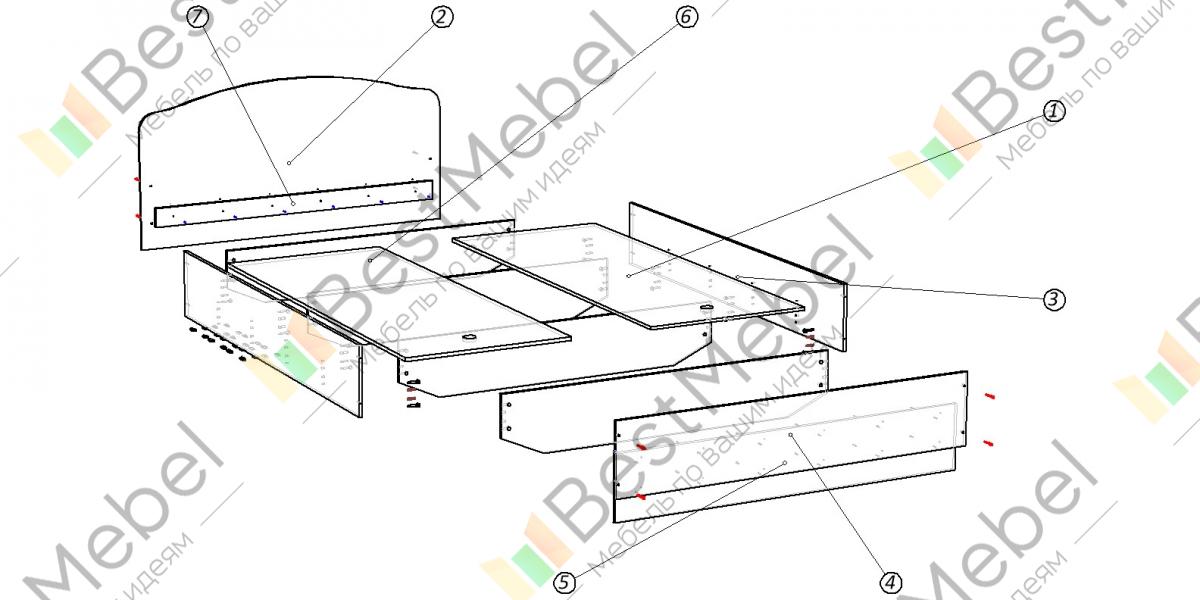 Кровать светлана схема сборки