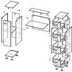 Схема сборки Стол туалетный Лагос 2 BMS
