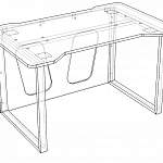 Чертеж Геймерский стол Танго 3 BMS