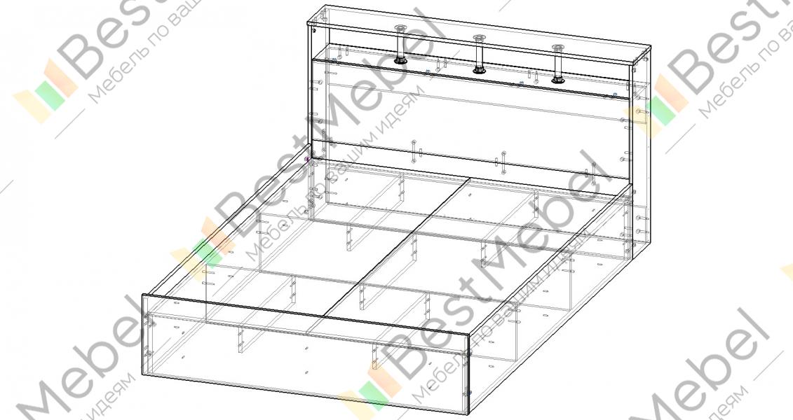 Кровать саломея без ящиков схема сборки