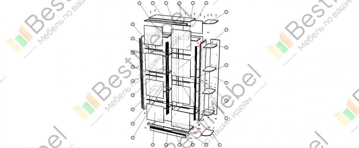 Схема сборки шкаф купе байкал