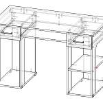 Схема сборки Компьютерный стол Лестер-16 BMS