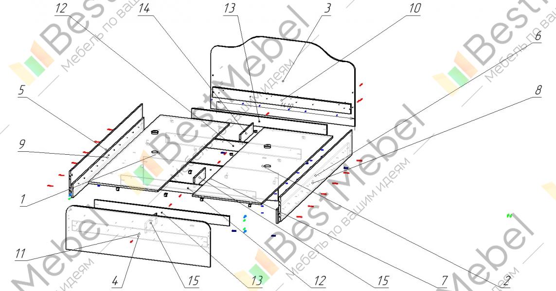 Кровать алиса схема сборки