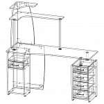 Схема сборки Стол компьютерный угловой Киндо-14 BMS