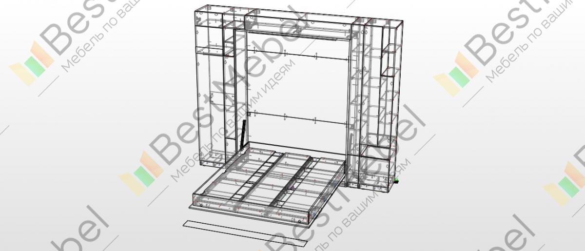 Шкаф кровать схема сборки
