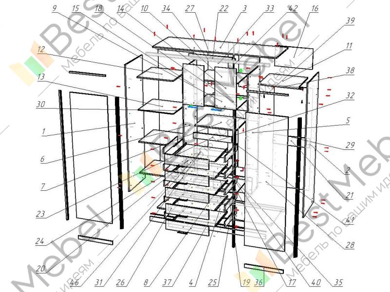 Шкаф купе лорд схема сборки
