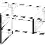 Схема сборки Навесной письменный стол Прима 24 BMS