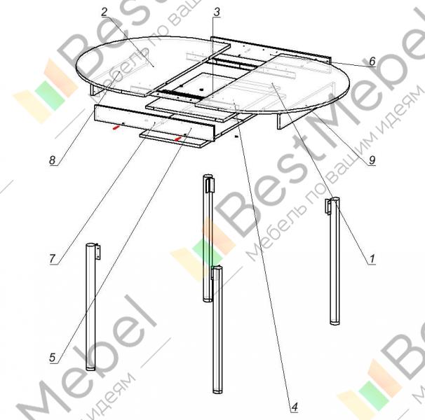 Стол квартет 7 схема сборки