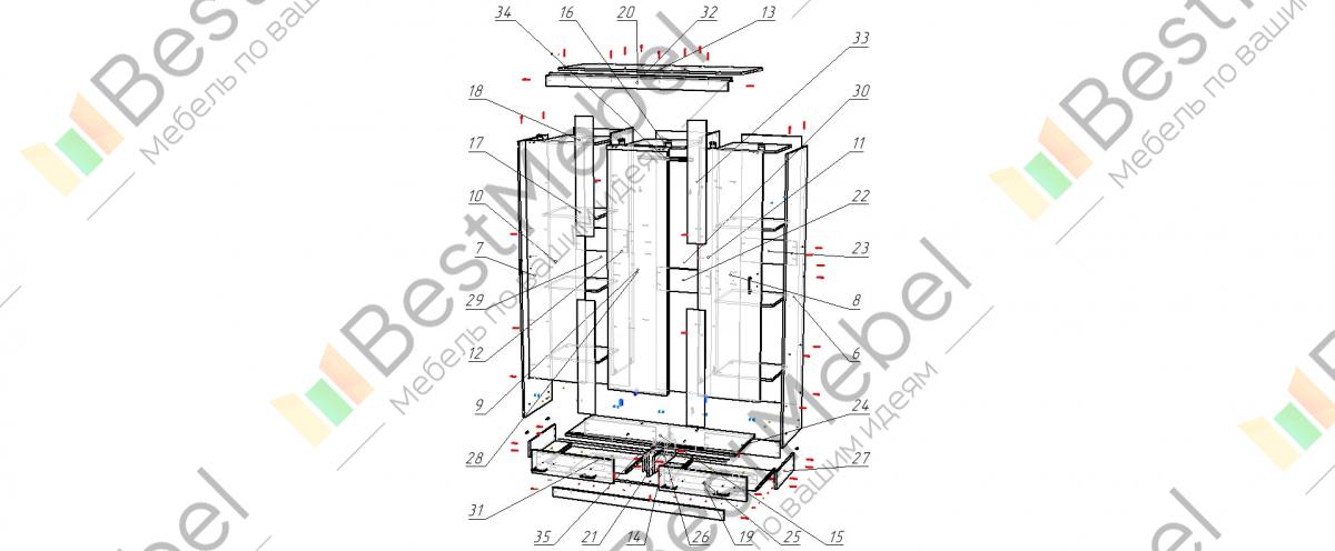 Шкаф купе лорд схема сборки