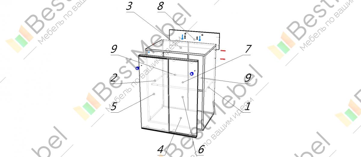 Тумба под раковину схема сборки