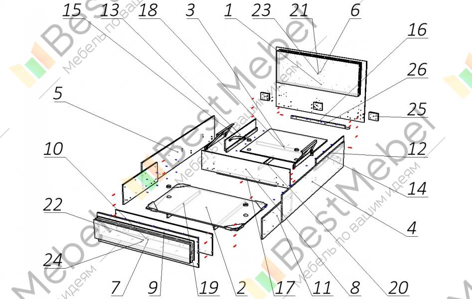 Кровать паола схема сборки