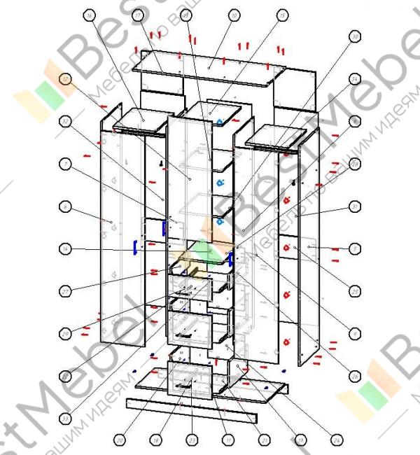 Сборка шкафа купе престиж