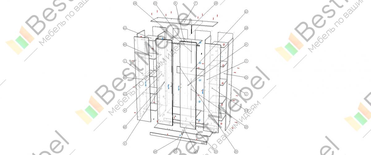Шкаф уют 4 схема сборки