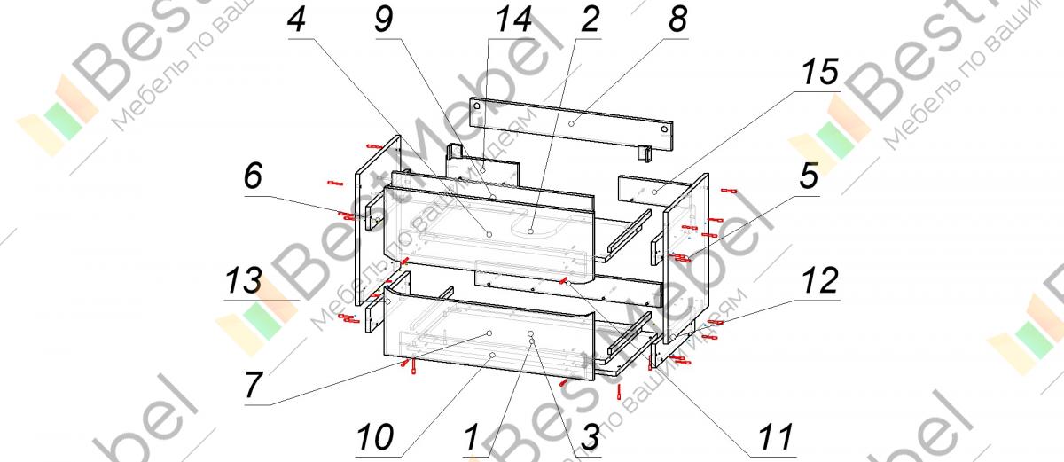 Тумба под раковину схема сборки