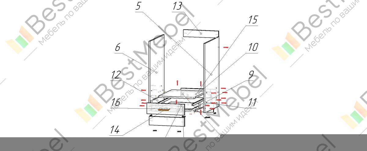 Сборка тумбы под духовой шкаф