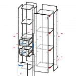 Схема сборки Дарси 1 Шкаф-Стеллаж BMS