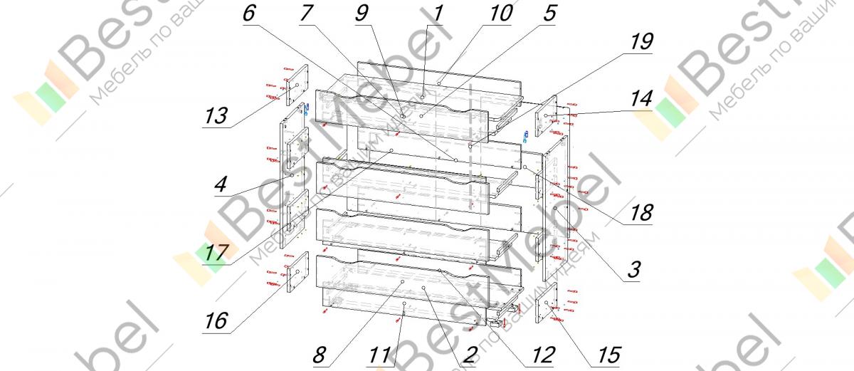 Схема сборки комода стенворд - 94 фото